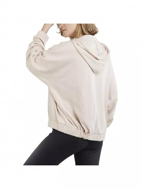 Fundango Echo Loose Hoodie női kapucnis pulóver homok színben 3