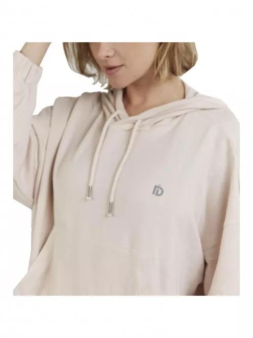 Fundango Echo Loose Hoodie női kapucnis pulóver homok színben 4