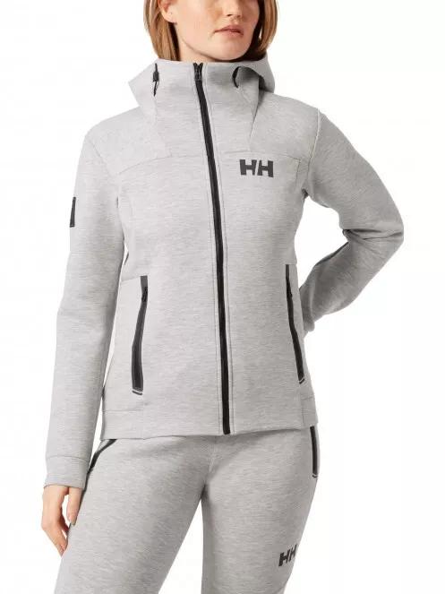 Helly Hansen W Hp Ocean Swt Jacket női kapucnis pulóver szürke színben 2