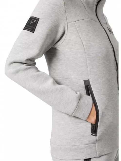 Helly Hansen W Hp Ocean Swt Jacket női kapucnis pulóver szürke színben 3