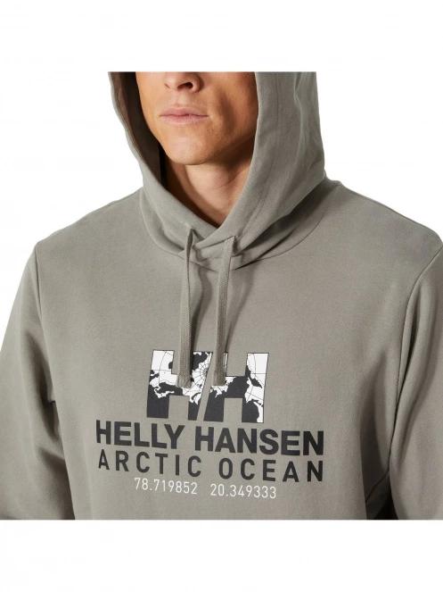 Helly Hansen Arctic Ocean Hoodie férfi kapucnis pulóver szürke színben 4