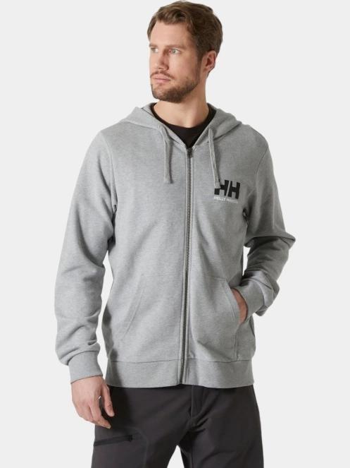 Helly Hansen Hh Logo Full Zip Hoodie 2.0 férfi kapucnis pulóver szürke színben 2