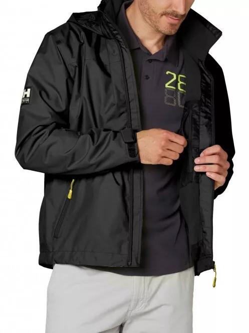 Helly Hansen Crew Hooded Midlayer Jacket férfi esőkabát fekete színben 2