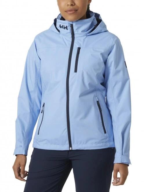 Helly Hansen W Crew Hooded Midlayer Jacket női vitorlás kabát világoskék színben 2