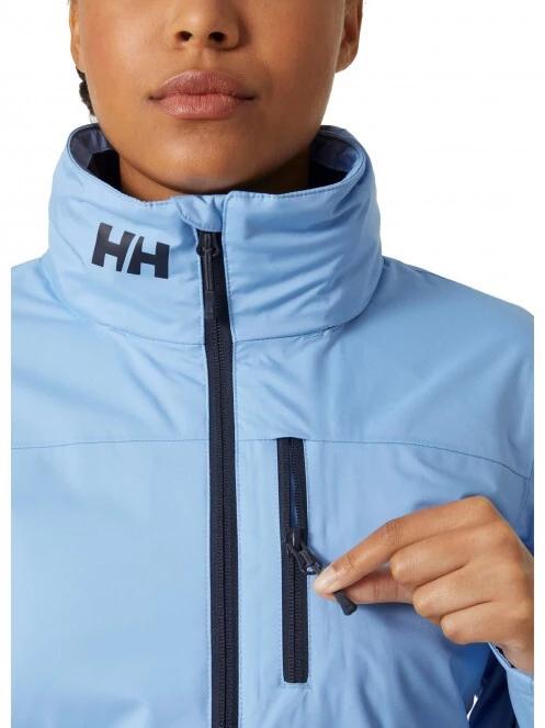 Helly Hansen W Crew Hooded Midlayer Jacket női vitorlás kabát világoskék színben 4
