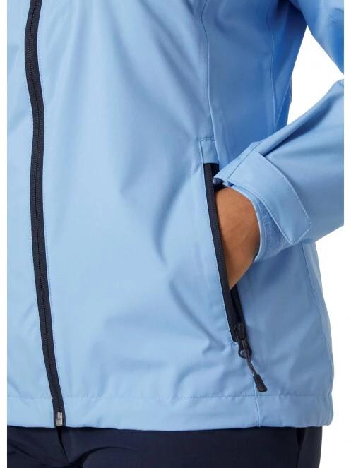 Helly Hansen W Crew Hooded Midlayer Jacket női vitorlás kabát világoskék színben 7