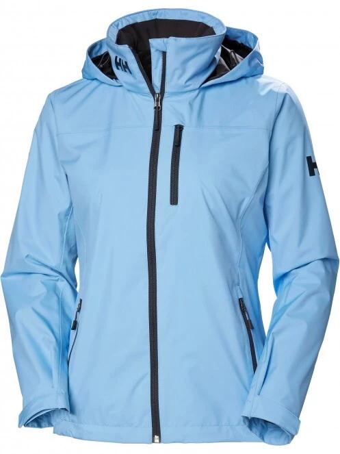 Helly Hansen W Crew Hooded Midlayer Jacket női vitorlás kabát világoskék színben 8