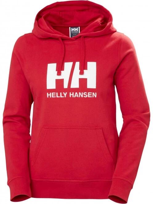 Helly Hansen W Hh Logo Hoodie női kapucnis pulóver piros színben 4