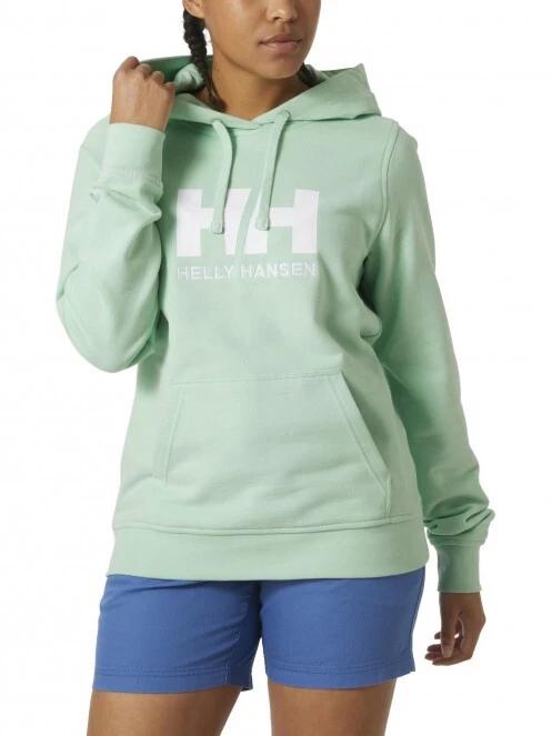 Helly Hansen W Hh Logo Hoodie női kapucnis pulóver zöld színben 2