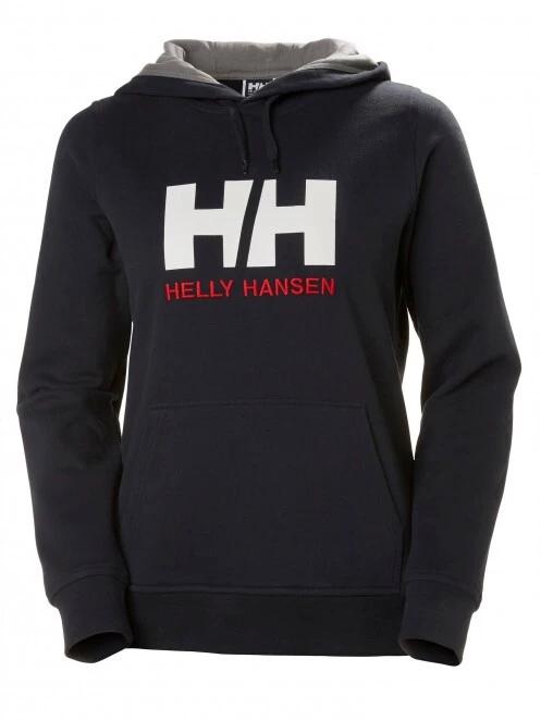 Helly Hansen W Hh Logo Hoodie női kapucnis pulóver sötétkék színben 2