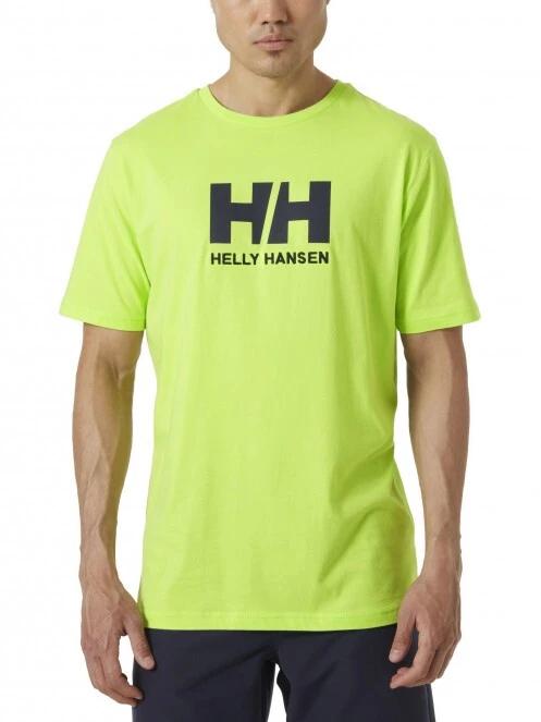 Helly Hansen Hh Logo T-Shirt férfi rövid ujjú póló zöld színben 2