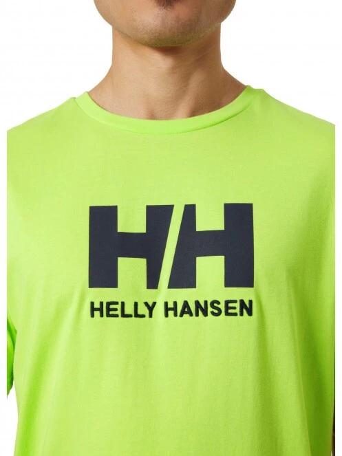 Helly Hansen Hh Logo T-Shirt férfi rövid ujjú póló zöld színben 4