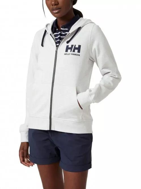 Helly Hansen W Hh Logo Full Zip Hoodie női kapucnis pulóver fehér színben 2