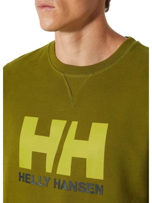 Helly Hansen Hh Logo Crew Sweat férfi kapucnis pulóver oliva színben 4