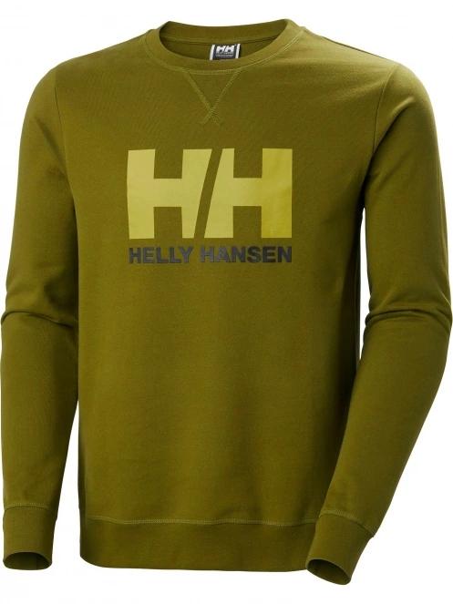 Helly Hansen Hh Logo Crew Sweat férfi kapucnis pulóver oliva színben 6