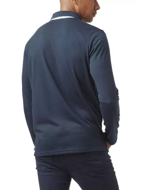 Helly Hansen Skagen Quickdry Rugger férfi hosszú ujjú galléros póló sötétkék színben 3