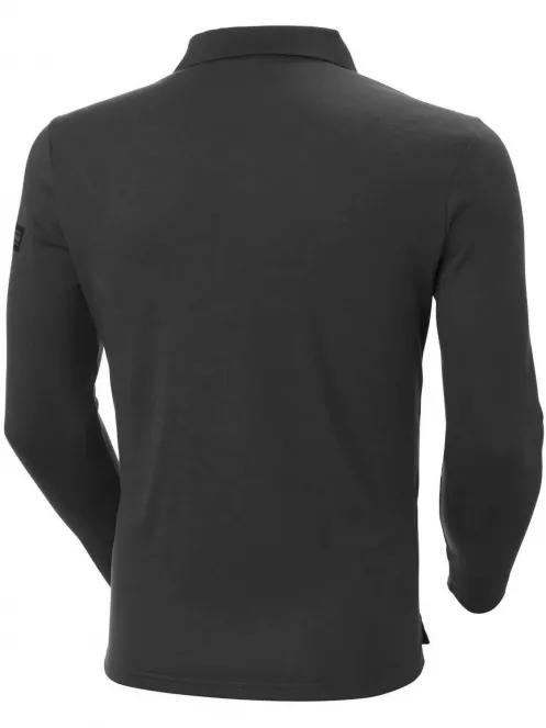 Helly Hansen Skagen Quickdry Rugger férfi hosszú ujjú galléros póló szürke színben 6