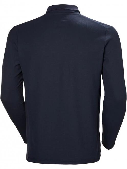Helly Hansen Crewline Ls Polo férfi galléros póló sötétkék színben 3
