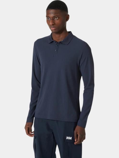 Helly Hansen Crewline Ls Polo férfi hosszú ujjú póló sötétkék színben 2