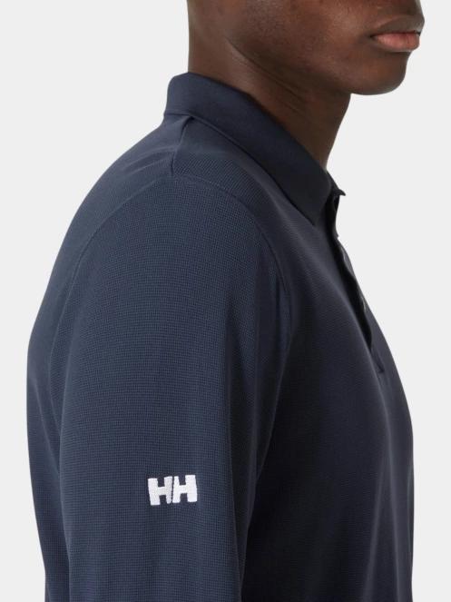 Helly Hansen Crewline Ls Polo férfi hosszú ujjú póló sötétkék színben 5