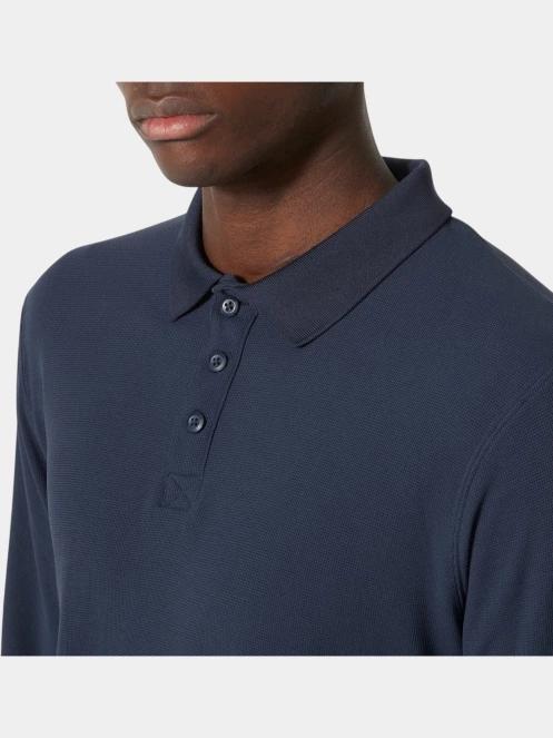 Helly Hansen Crewline Ls Polo férfi hosszú ujjú galléros póló sötétkék színben 4
