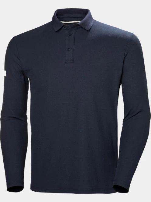 Helly Hansen Crewline Ls Polo férfi hosszú ujjú galléros póló sötétkék színben 6