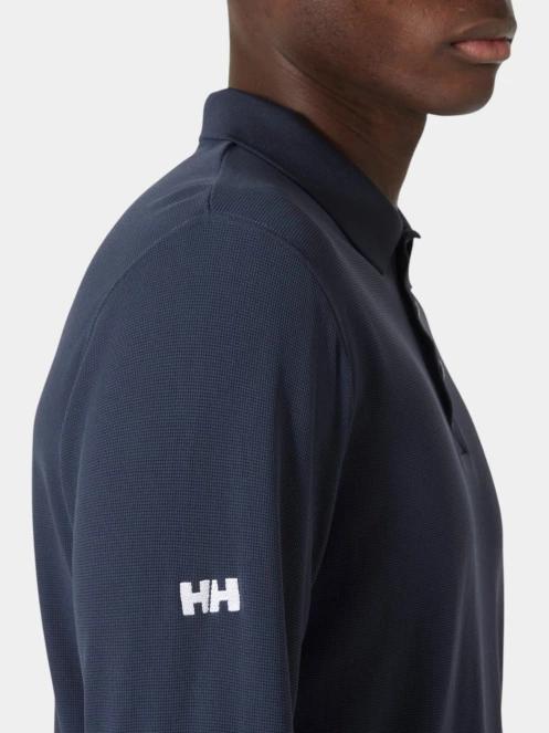 Helly Hansen Crewline Ls Polo férfi hosszú ujjú galléros póló sötétkék színben 4