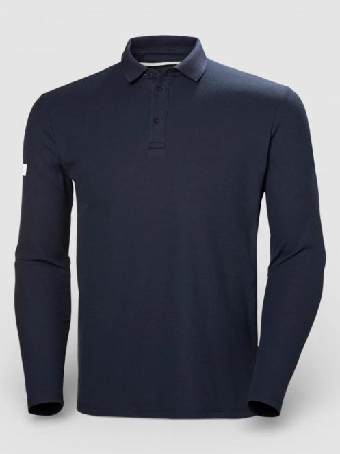 Helly Hansen Crewline Ls Polo férfi hosszú ujjú galléros póló sötétkék színben 6