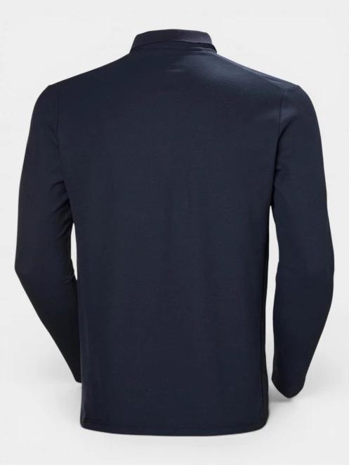 Helly Hansen Crewline Ls Polo férfi hosszú ujjú galléros póló sötétkék színben 3