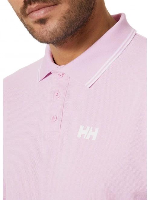 Helly Hansen Kos Polo férfi galléros póló rózsaszín színben 4