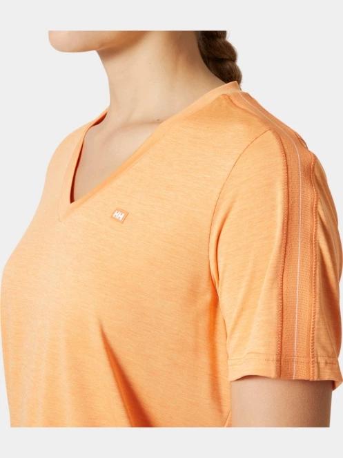 Helly Hansen W Salt Breeze V-Neck női rövid ujjú sport póló narancssárga színben 4