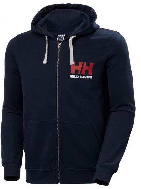 Helly Hansen Hh Logo Full Zip Hoodie férfi kapucnis pulóver sötétkék színben 2