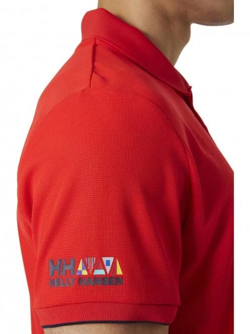 Helly Hansen Ocean Polo férfi galléros póló piros színben 5