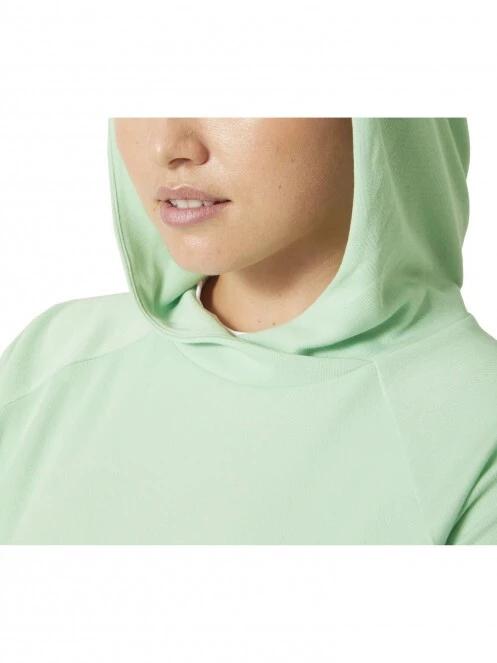 Helly Hansen W Inshore Hoodie női kapucnis pulóver zöld színben 4