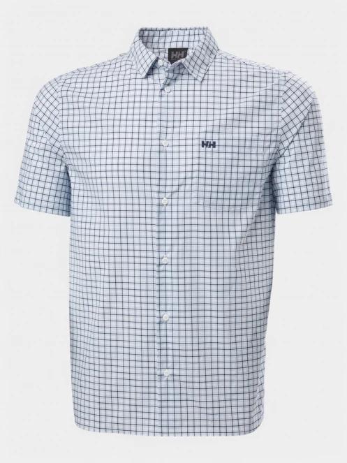 Helly Hansen Fjord Qd Ss Shirt 2.0 férfi rövid ujjú ing világoskék színben 2