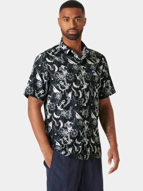Helly Hansen Fjord Qd Ss Shirt 2.0 férfi rövid ujjú ing sötétkék színben 2