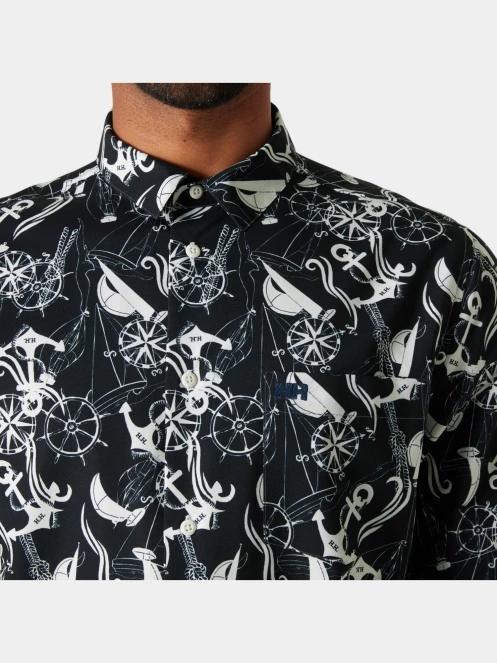 Helly Hansen Fjord Qd Ss Shirt 2.0 férfi rövid ujjú ing sötétkék színben 4