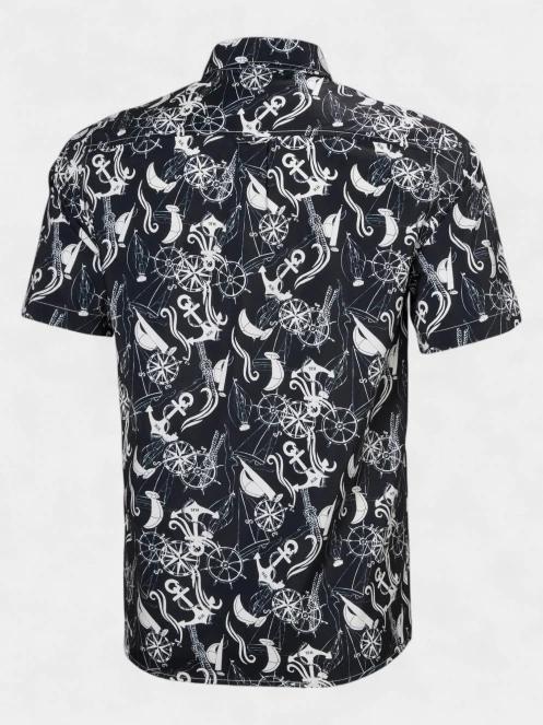 Helly Hansen Fjord Qd Ss Shirt 2.0 férfi rövid ujjú ing sötétkék színben 7