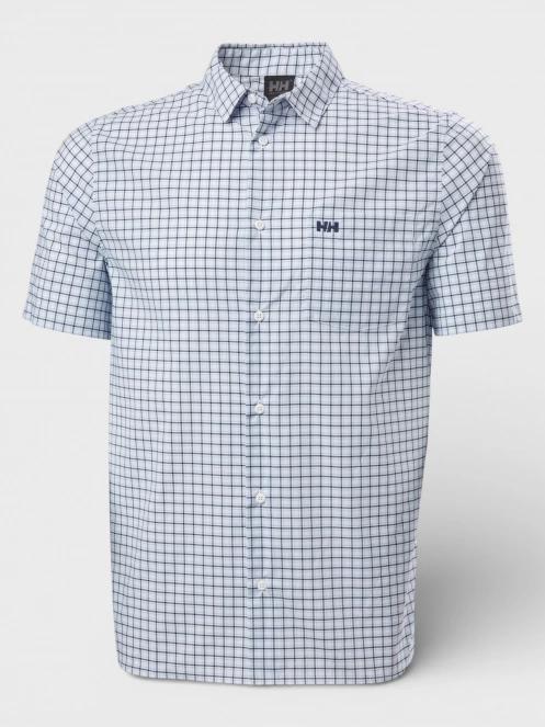Helly Hansen Fjord Qd Ss Shirt 2.0 férfi rövid ujjú ing világoskék színben 2