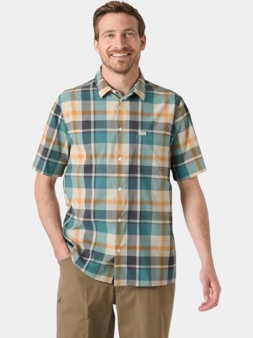 Helly Hansen Fjord Qd Ss Shirt 2.0 férfi rövid ujjú ing zöld színben 2