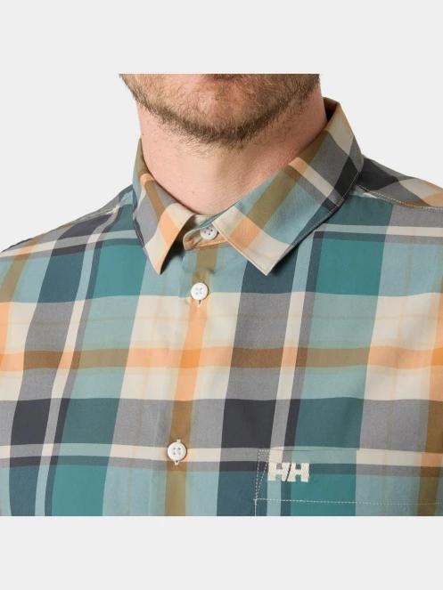 Helly Hansen Fjord Qd Ss Shirt 2.0 férfi rövid ujjú ing zöld színben 4