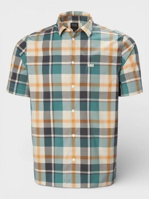 Helly Hansen Fjord Qd Ss Shirt 2.0 férfi rövid ujjú ing zöld színben 5