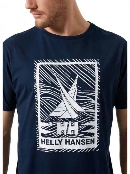 Helly Hansen Shoreline T-Shirt 2.0 férfi rövid ujjú póló sötétkék színben 4