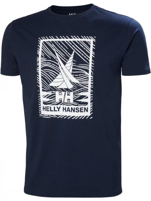 Helly Hansen Shoreline T-Shirt 2.0 férfi rövid ujjú póló sötétkék színben 6