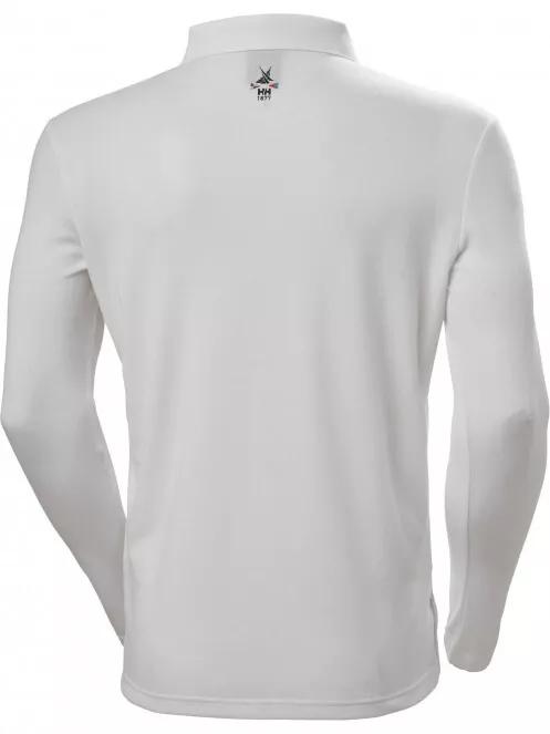 Helly Hansen Skagerrak Quickdry Rugger férfi hosszú ujjú galléros póló fehér színben 5