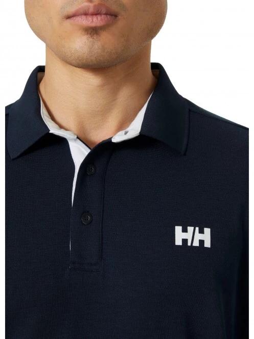 Helly Hansen Skagerrak Quickdry Rugger férfi galléros póló sötétkék színben 4