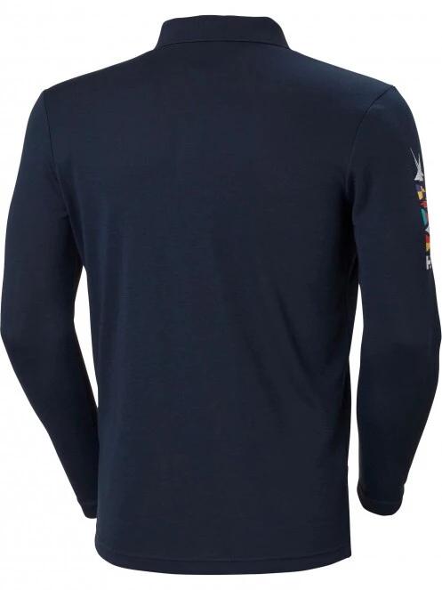 Helly Hansen Skagerrak Quickdry Rugger férfi galléros póló sötétkék színben 6