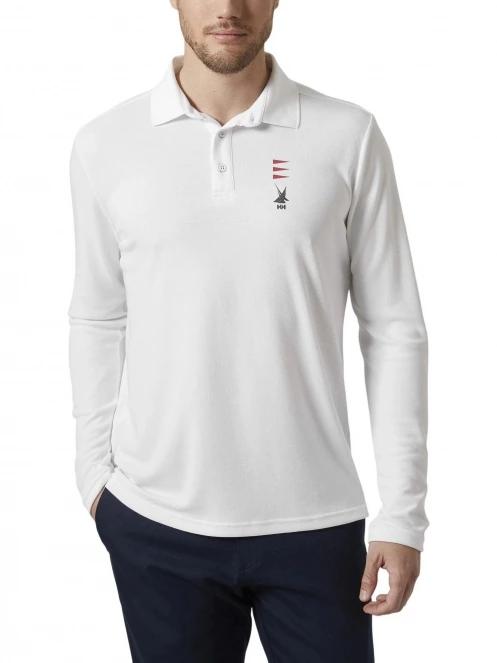 Helly Hansen Skagerrak Quickdry Rugger férfi hosszú ujjú póló fehér színben 2
