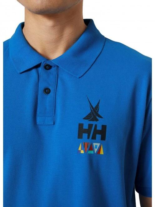 Helly Hansen Koster Polo férfi galléros póló kék színben 4