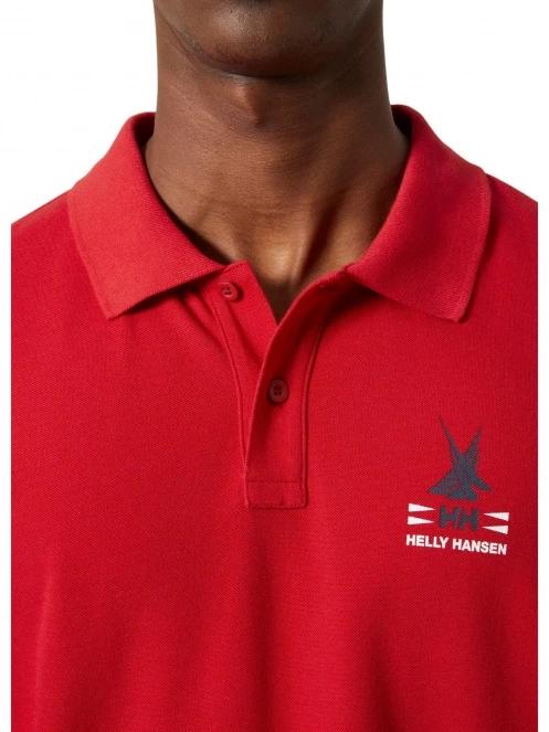 Helly Hansen Koster Polo férfi galléros póló piros színben 4